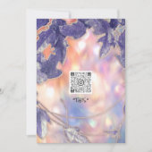 INVITATION BRIDAL HOLOGRAPH MODERNE LEAFS WREATH QR LOGO (Devant)