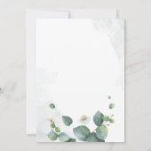 Invitation BRIDAL LUNCHEON Aquarelle Eucalyptus Vert (Dos)