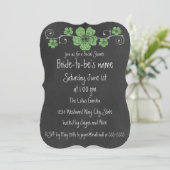 Invitation Bridal Rose de Chalkboard vert sauvage (Debout devant)