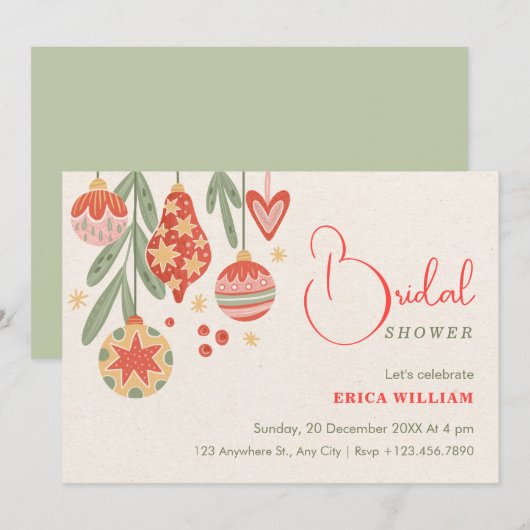 Invitation Bridal shower  (Devant / Derrière)