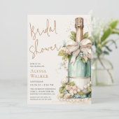 Invitation Bridal Shower Champagne Bottle (Debout devant)