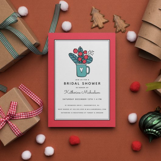 Invitation BRIDAL SHOWER | Holiday Christmas Winter Invitatio