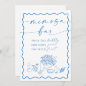 Invitation Bridal Shower Mimosa Bar Sign, Farmers Market  (Devant / Derrière)