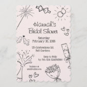 Invitation Bridal Shower, Modern Boho Minimalist,chic,    (Devant)