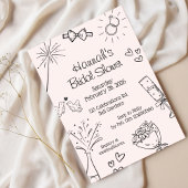 Invitation Bridal Shower, Modern Boho Minimalist,chic,   