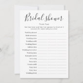 Invitation Bridal Shower Think Fast Game | Printable (Devant)