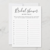 Invitation Bridal Shower Word Race Game | Wedding Shower (Devant)