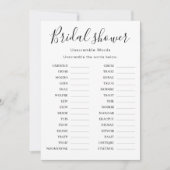 Invitation Bridal Shower Word Scramble Game | Wedding Shower (Devant)