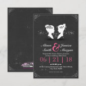 Invitation Bride and Bride - Lesbian wedding (Devant / Derrière)
