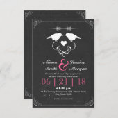 Invitation Bride and Bride - Lesbian wedding (Devant / Derrière)