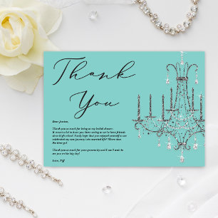 Invitation Bride and Co Lustre Bleu Merci