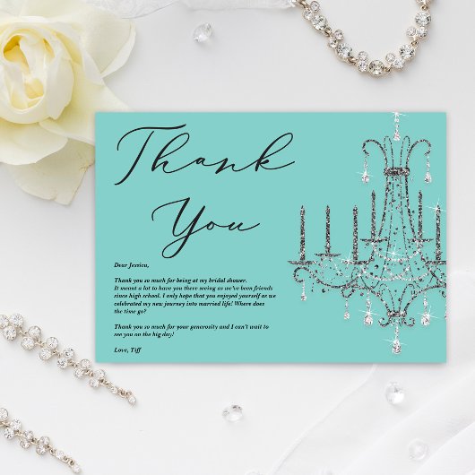Invitation Bride and Co Lustre Bleu Merci