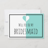 Invitation BRIDE & Be My Bridesmaid You & Me Mariage Suite (Devant)