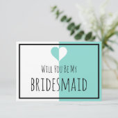 Invitation BRIDE & Be My Bridesmaid You & Me Mariage Suite (Debout devant)