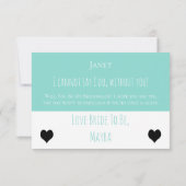 Invitation BRIDE & Be My Bridesmaid You & Me Mariage Suite (Dos)