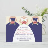 Invitation Bride & Bridesmaids Bridesmaids' Brunch (marine) (Debout devant)