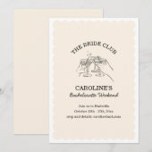 Invitation Bride Club Weekend Cocktail Bachelorette Party (Devant / Derrière)