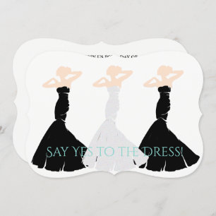 Invitation BRIDE & CO Black & White Bridesmaid Shopping Party