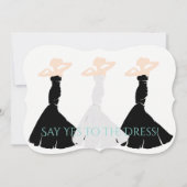 Invitation BRIDE & CO Black & White Bridesmaid ShParty (Devant)