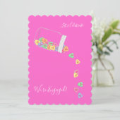 Invitation BRIDE & CO Candy Hearts Engagement Partie Douche (Debout devant)