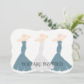 Invitation BRIDE CO Cornflower Blue Be My Bridesmaid Party (Debout devant)