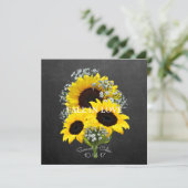 Invitation BRIDE & CO Fête de tournesol de mariée d'automne (Debout devant)