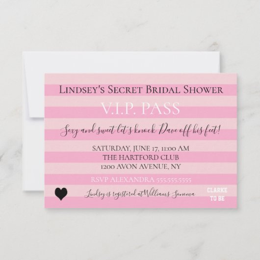 Invitation Bride & Co Rose Bridal Lingerie Party (Dos)