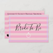 Invitation Bride & Co Rose Bridal Lingerie Party (Devant / Derrière)