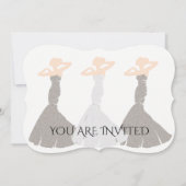 Invitation BRIDE CO Silver Champagne Bridesmaid (Devant)