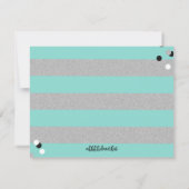 Invitation BRIDE & CO Silver & Fête des mariées Turquoise (Dos)