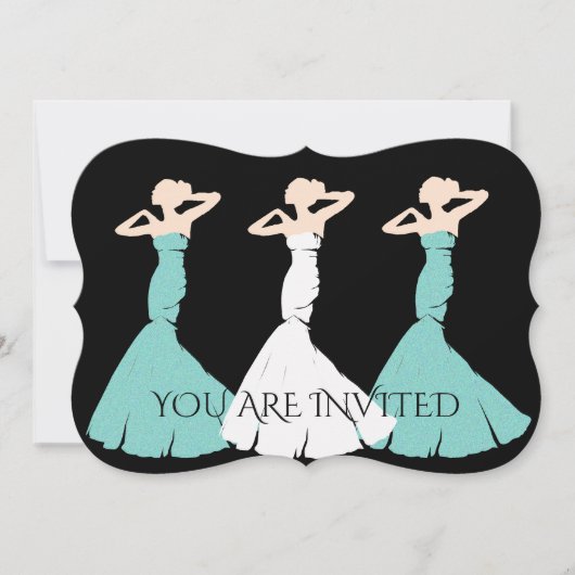 Invitation BRIDE & CO Turquoise Blue Be My Bridesmaid (Devant)
