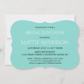 Invitation BRIDE CO Turquoise Blue Be My Bridesmaid Douche Pa (Dos)
