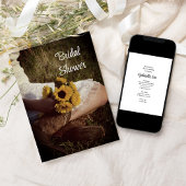 Invitation Bride Cowboy Boots Sunflower Fête des mariées occi