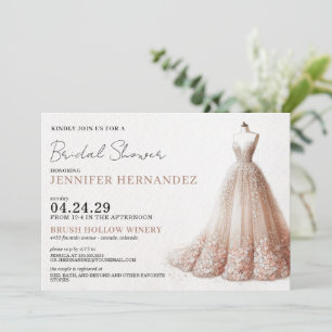 Invitation Bride dans la Fête des mariées Flush Peach Bloom