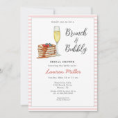 Invitation Bride de champagne Brunch & Bubbly Pancake (Devant)