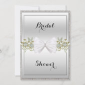 Invitation Bride de la Parties scintillant Bow de l'Argent et (Devant)