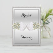 Invitation Bride de la Parties scintillant Bow de l'Argent et (Debout devant)