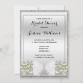 Invitation Bride de la Parties scintillant Bow de l'Argent et (Dos)