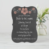 Invitation Bride de tableau rouge Rose Wild Peach (Debout devant)