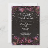 Invitation Bride du jardin fleuri foncé Rose Enchanted Berry (Devant)