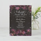 Invitation Bride du jardin fleuri foncé Rose Enchanted Berry (Debout devant)