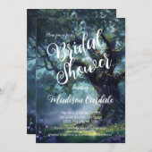 Invitation Bride Enchanted Forest Oak Tree Fairy Lights (Devant / Derrière)