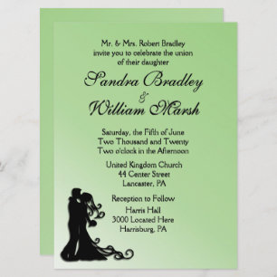Invitation Bride et Groom Green