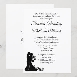 Invitation Bride et pièce blanche