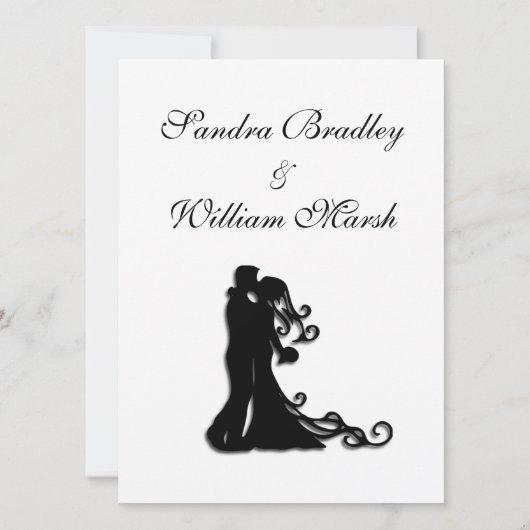 Invitation Bride et pièce blanche (Dos)