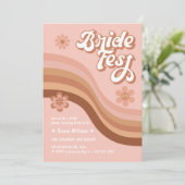 Invitation Bride Fest Super Retro Daisy Fête des mariées (Debout devant)