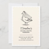 Invitation Bride Goose Doodle Weekend Bachelorette Party (Devant)
