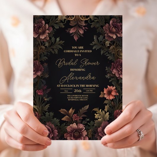 Invitation Bride gothique royale victorienne