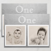 Invitation Bride Groom âge personnalisé Silver Numéro de tabl (Devant / Derrière)