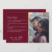 Invitation Bride & Groom - Faits Photo sur Bourgogne (Devant / Derrière)